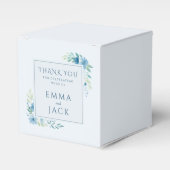 Ballotins Elégant bleu vert noms mariage (Verso)