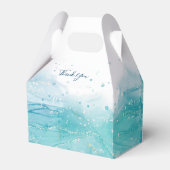 Ballotins Elégant Blue Ocean Wedding Favor Box (Arrière)
