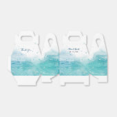 Ballotins Elégant Blue Ocean Wedding Favor Box (Déplié)