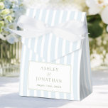Ballotins Elegant Blue & Sage Striped<br><div class="desc">Elegant Blue & Sage Striped Wedding Favor Boxes</div>