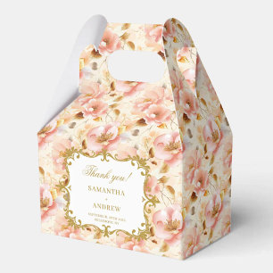 Ballotins Élégant Blush Gold Boho Wedding Favor Box Keepsaké