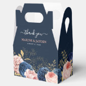 Ballotins Elégant Blush & Navy Mariage Floral Merci (Ouvert)