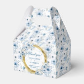 Ballotins Elégant Bohème Dusty Bleu Gold Mariage boîte Favor (Verso)