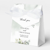 Ballotins Elégant boho eucalyptus mariage or vert (Verso)