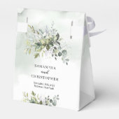 Ballotins Elégant boho eucalyptus mariage or vert (Arrière)