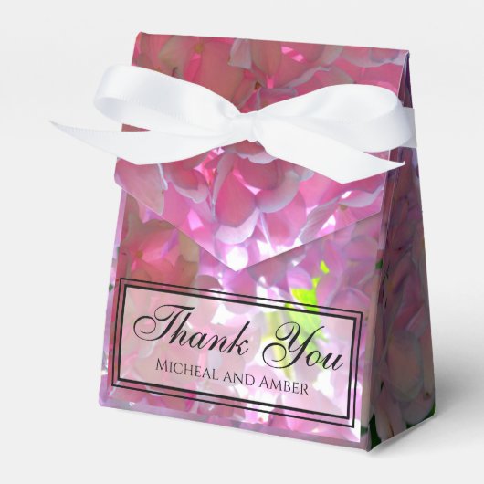 Ballotins Élégant boho rose florales fleurs hydrangées (Verso)