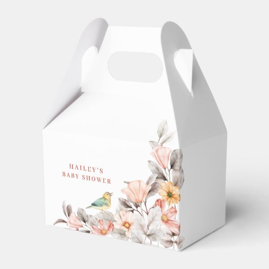 Ballotins Elegant Boho Rustic Fleur sauvage Baby shower (Arrière)