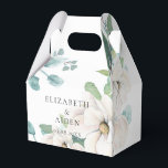 Ballotins Elégant Botanique Floral Aquarelle Mariage Blanc<br><div class="desc">Ballotin Floral Blanc - Design Botanique Élégant - Personnalisé Avec Votre Nom Et Date. Des fleurs d'aquarelle douce aux tons ivoire et vert muet apportent une élégance intemporelle à ce ballotin - parfait pour les mariages classiques, les réceptions de jardin, ou les fêtes romantiques du printemps et de l'été. Personnalisez-le...</div>