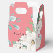 Ballotins Elégant Botanique Floral Aquarelle Mariage rose (Ouvert)