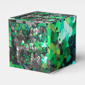 Ballotins Élégant brillant vert gris gris paillettes de disq (Verso)