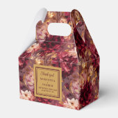 Ballotins Elégant Burgundy Blush Gold Boho Wedding Favoriser (Arrière)