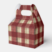Ballotins Elegant Burgundy Ivory Rust Red Plaid Pattern (Arrière)