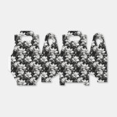 Ballotins Élégant carrelage de fleur de Magnolia blanc noir (Déplié)