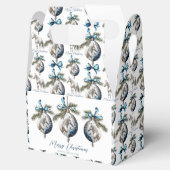 Ballotins Élégant cheval blanc de Noël bleu (Ouvert)