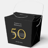 Ballotins Élégant Chic 50 & Fabuleux Anniversaire Noir & Or (Recto)