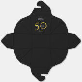 Ballotins Élégant Chic 50 & Fabuleux Anniversaire Noir & Or (Déplié)