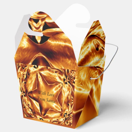 Ballotins Élégant Chic or cuivre Star de Noël brillant (Ouvert)