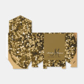 Ballotins Élégant Chic Parties scintillant d'or Mariage mono (Déplié)
