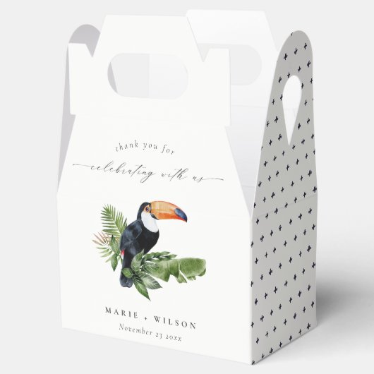 Ballotins Élégant Chic Tropical Rainforest Mariage Toucan (Ouvert)