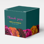 Ballotins Élégant chic vert clair mariage floral jaune (Verso)