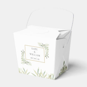Ballotins Elégant Chic Vert Mariage Favor Box