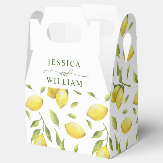Ballotins Elégant citrons Aquarelle Mariage (Ouvert)