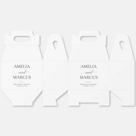 Ballotins Elegant Classic Script Calligraphy Wedding (Déplié)