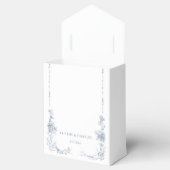 Ballotins Élégant classique Dusty Bleu Français Floral (Ouvert)