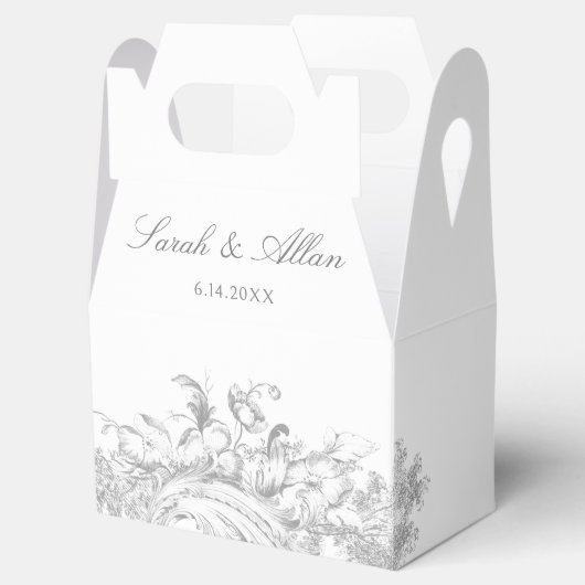 Ballotins Élégant classique Rococo Floral (Ouvert)