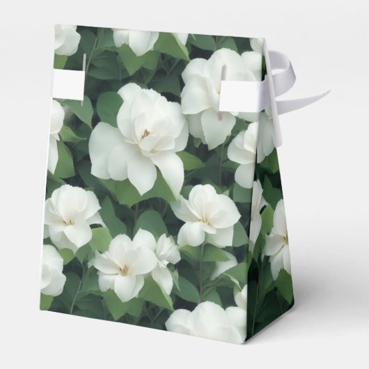 Ballotins Élégant classique vert botanique blanc floral (Arrière)