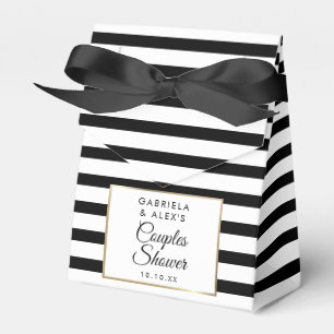 Ballotins Élégant coffret de mariage à rayures noires pour c