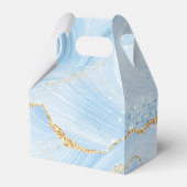 Ballotins Élégant Cool Bleu Agate avec ruban Parties scintil (Arrière)