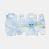 Ballotins Élégant Cool Bleu Agate avec ruban Parties scintil (Déplié)