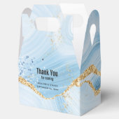 Ballotins Élégant Cool Bleu Agate avec ruban Parties scintil (Ouvert)