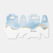 Ballotins Élégant Cool Bleu Agate avec ruban Parties scintil (Déplié)