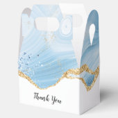 Ballotins Élégant Cool Bleu Agate avec ruban Parties scintil (Ouvert)