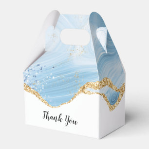 Ballotins Élégant Cool Bleu Agate avec ruban Parties scintil