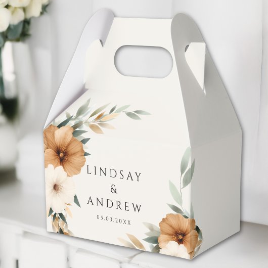 Ballotins Elegant Copper Earthy Botanical Beige Wedding