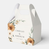 Ballotins Elegant Copper Earthy Botanical Beige Wedding (Verso)