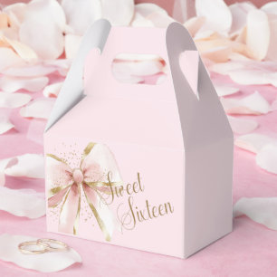 Ballotins Élégant Coquette Rose & Or Arc Bow Sweet 16th