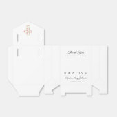 Ballotins Élégant croix florale rose Baptême (Déplié)