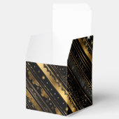 Ballotins Élégant Cube Diagonale Noir Et Or (Ouvert)