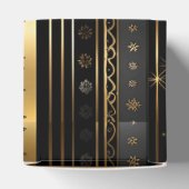 Ballotins Élégant Cube Verticale Noir Et Or (Haut)