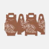 Ballotins Élégant cuivre et floral blanc (Déplié)