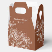 Ballotins Élégant cuivre et floral blanc (Ouvert)