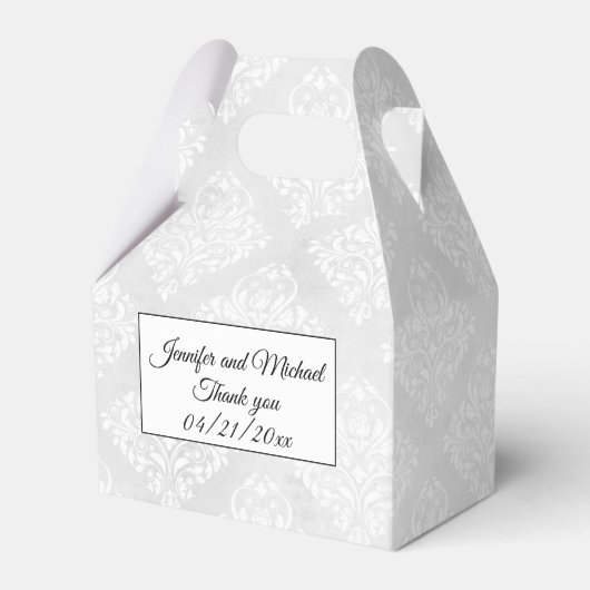 Ballotins Elegant Damask Personnaliser les noms Mariage (Verso)
