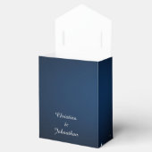 Ballotins Elegant Dark Blue & Silver Wedding Favor Boxes (Ouvert)