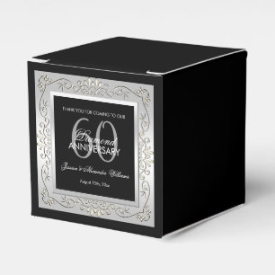 Ballotins Élégant Décoratif Argent 60e Anniversaire de Maria