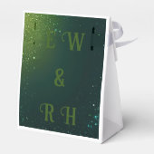 Ballotins Elégant design vert étincelant pour le mariage inv (Arrière)