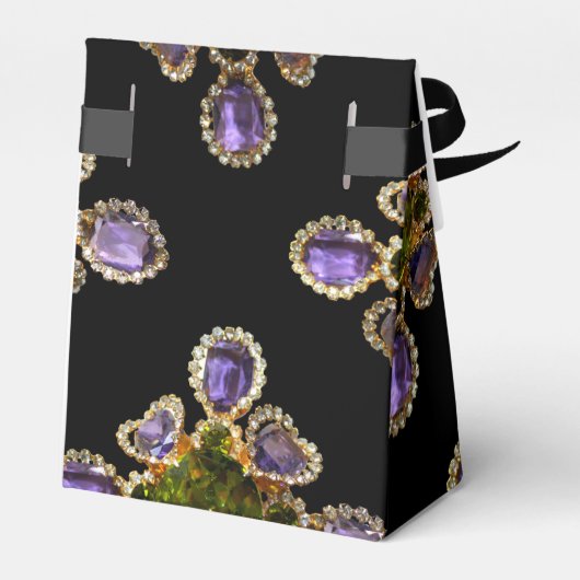 Ballotins Élégant Diamants d'Améthyste Violet Émeraude (Arrière)